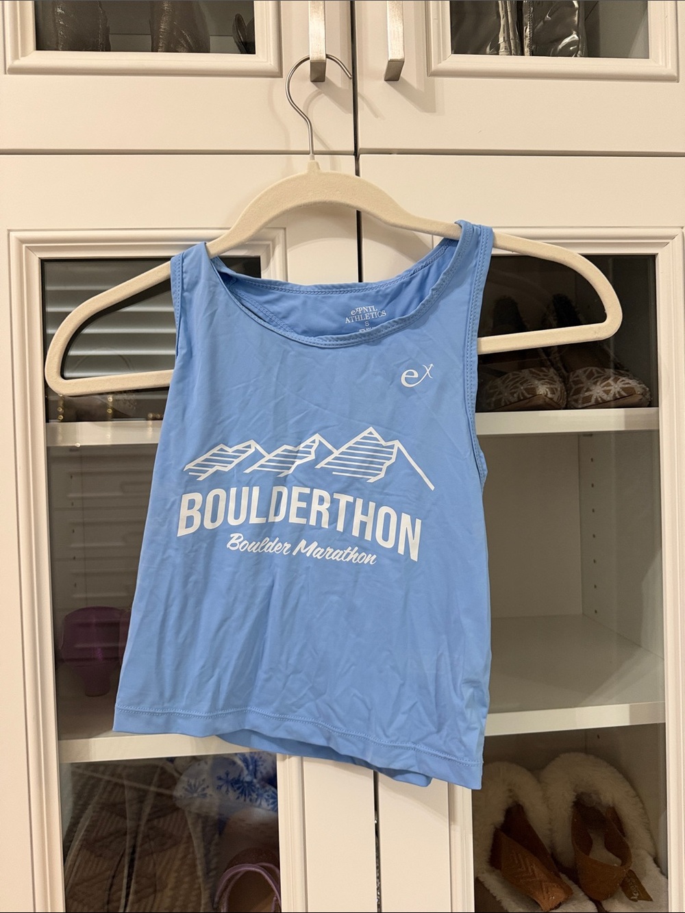 ex Women’s Boulderthon Light Blue Race Tank
